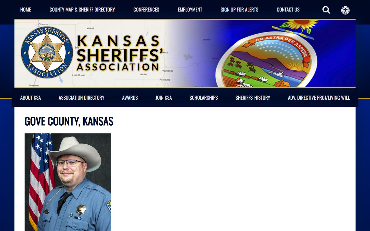 Gove County arrest records Kansas Sheriffs Association listing