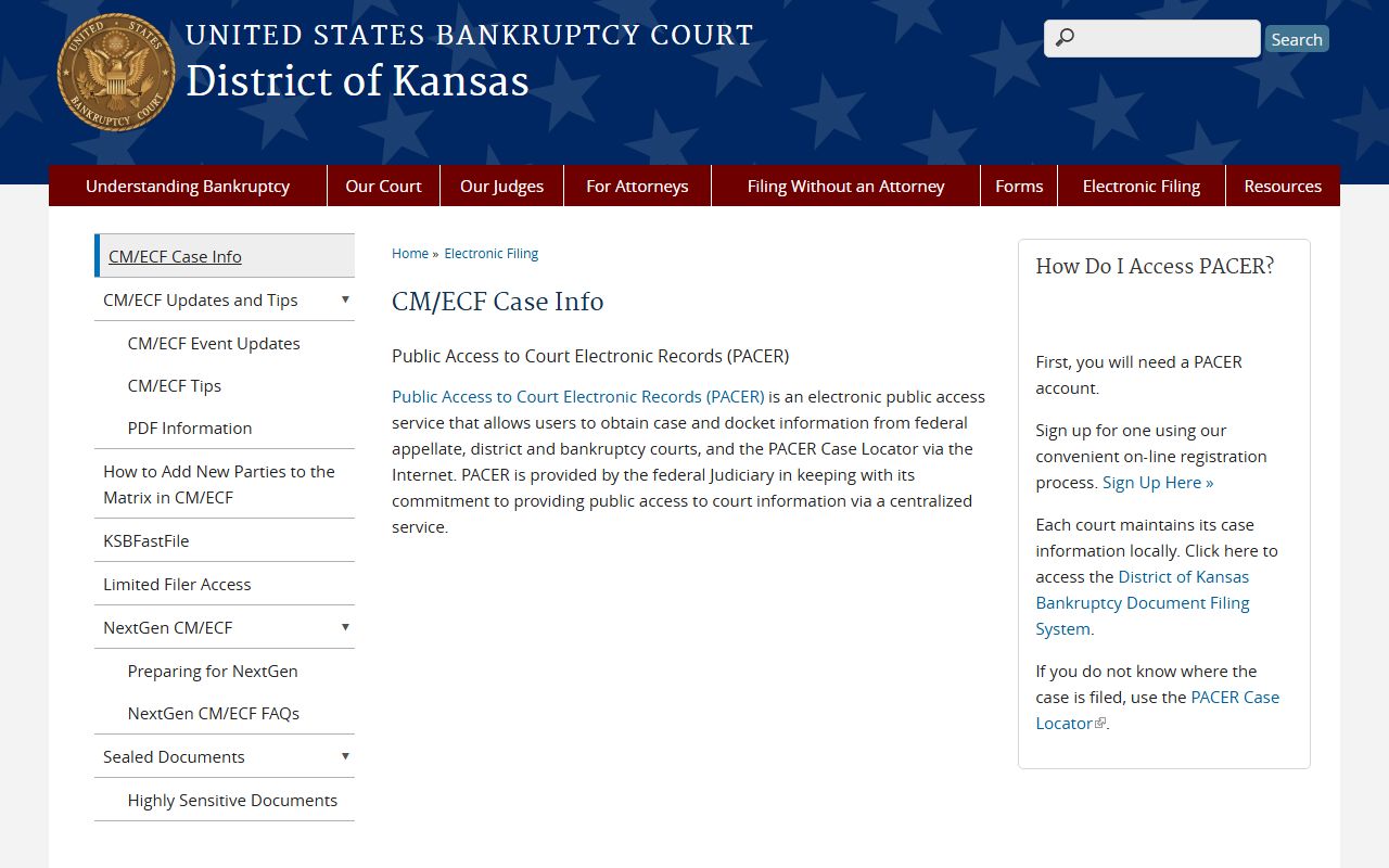 Gove County probate records federal bankruptcy court case information